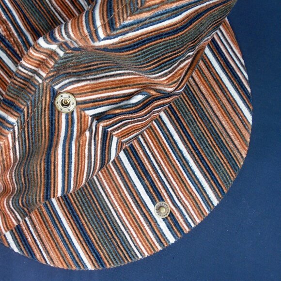 Driving Hat Cotton Corduroy, Brown Rust Stripes, NOT a Golf Hat or Newsboy - Picture 5 of 9